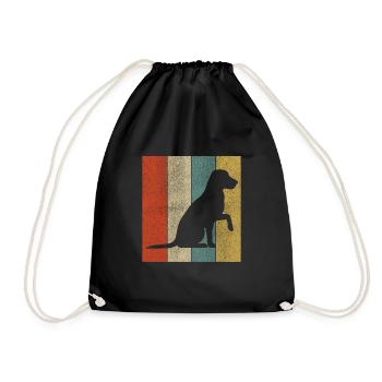 Labrador chien cadeau caresses chiens - Sac de sport léger - noir - Devant