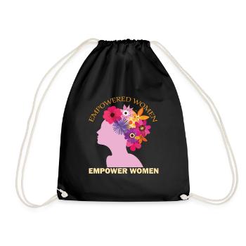 Empowered Women Empower Women - Frauenpower Design - Turnbeutel - Schwarz - Vorne