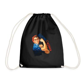 Femme forte - Sac de sport léger - noir - Devant