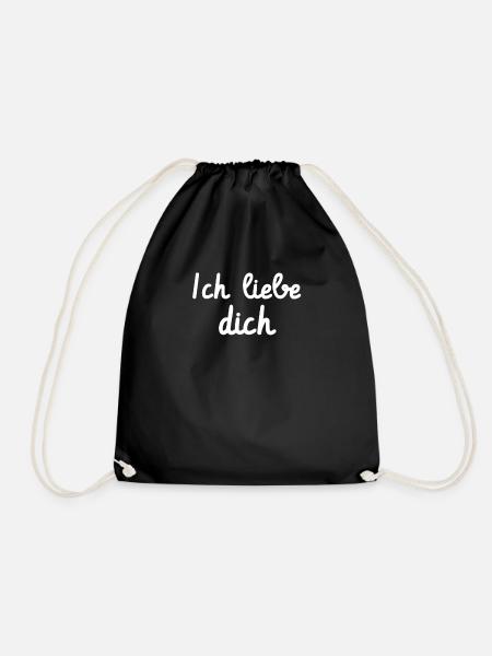Ich liebe dich - Turnbeutel - Schwarz