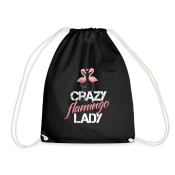 Dame de flamingo fou - Sac de sport léger - noir - Devant