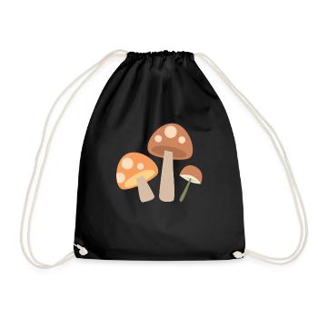 Mushroom - Turnbeutel - Schwarz - Vorne
