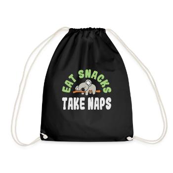 Prenez des collations Prenez des siestes Sweet Koala Bear Graphic Design - Sac de sport léger - noir - Devant