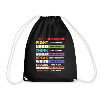 Black Lives Matter - Black Leaders Text Design - Turnbeutel - Schwarz - Vorne