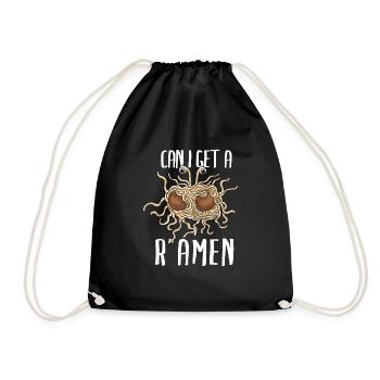 FSM - Flying Spaghetti Monster - Turnbeutel - Schwarz - Vorne