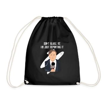 Reporter journalist - Drawstring Bag - black - Front