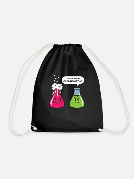 Chemie Biologie Chemikalien Overreacting Geschenk - Turnbeutel - Schwarz