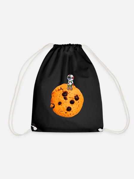 Cookie Keks Astronaut Weltraum Backen Kuchen Süß - Turnbeutel - Schwarz