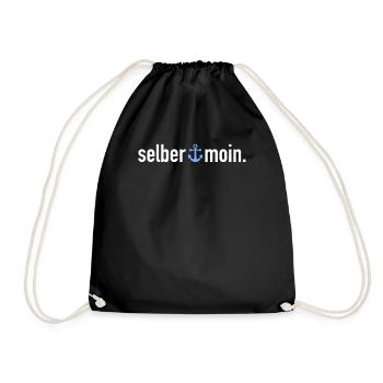 Selber Moin | Begrüßung Norddeutschland Küste - Turnbeutel - Schwarz - Vorne