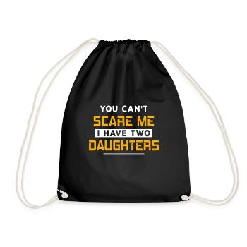 Tu ne peux pas me faire peur, j'ai deux filles - Sac de sport léger - noir - Devant