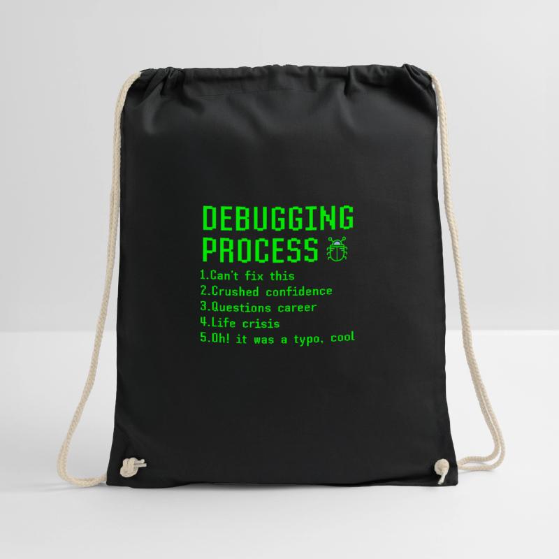Debugging-Prozess Lustige Programmierer Coder Geschenkidee Turnbeutel