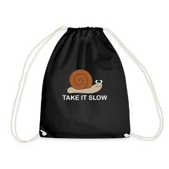 Slow snail - Drawstring Bag - black - Front