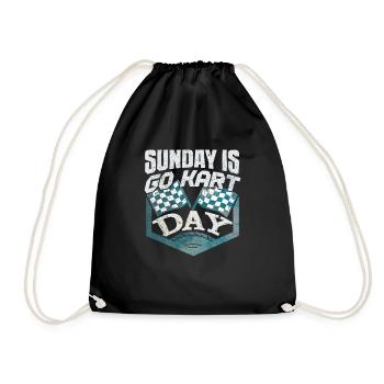 Go-Kart Race Day - Drawstring Bag - black - Front