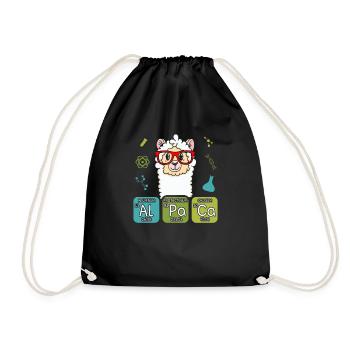 Cadeau de nerd physique physique chimie biologie alpaga - Sac de sport léger - noir - Devant