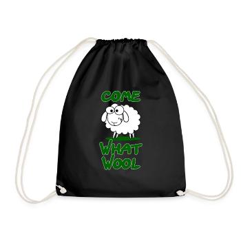 Come What Wool Schaaf Witziges Design Geschenk - Turnbeutel - Schwarz - Vorne