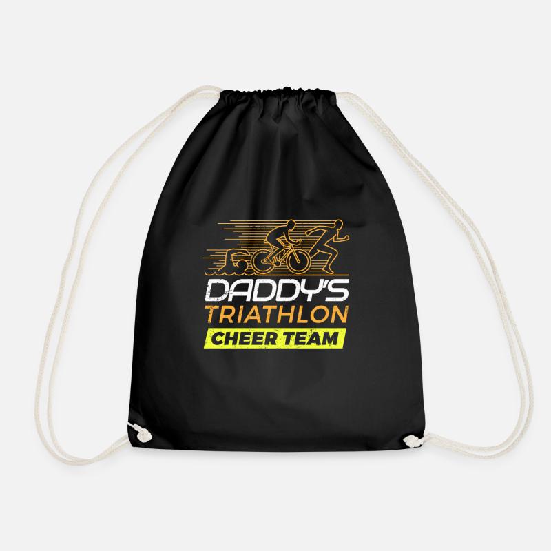 Daddys Cheer Team Triathlon - Turnbeutel - Schwarz