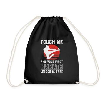 Karate lessons - Drawstring Bag - black - Front