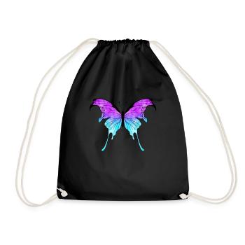 Schmetterling - Turnbeutel - Schwarz - Vorne