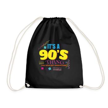 It's 90s THING - Drawstring Bag - black - Front