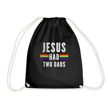 Jésus avait deux pères - Sac de sport léger - noir - Devant