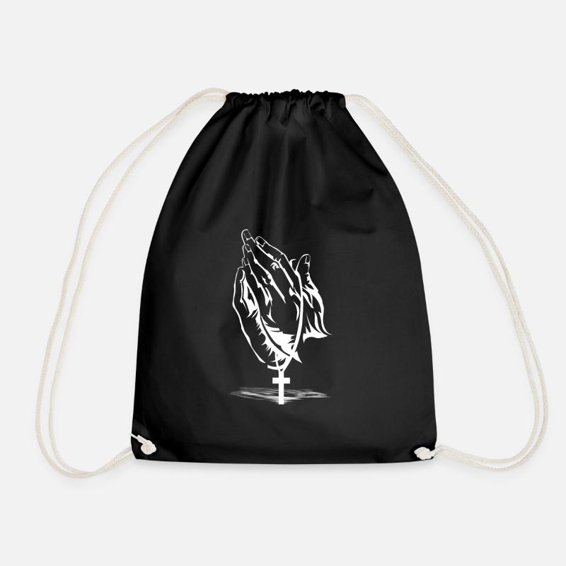 Praying Hands - Praying Hands - Drawstring Bag - black