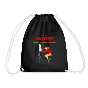 Peintre Peintre Métier Dessinateur Artiste - Sac de sport léger - noir - Devant