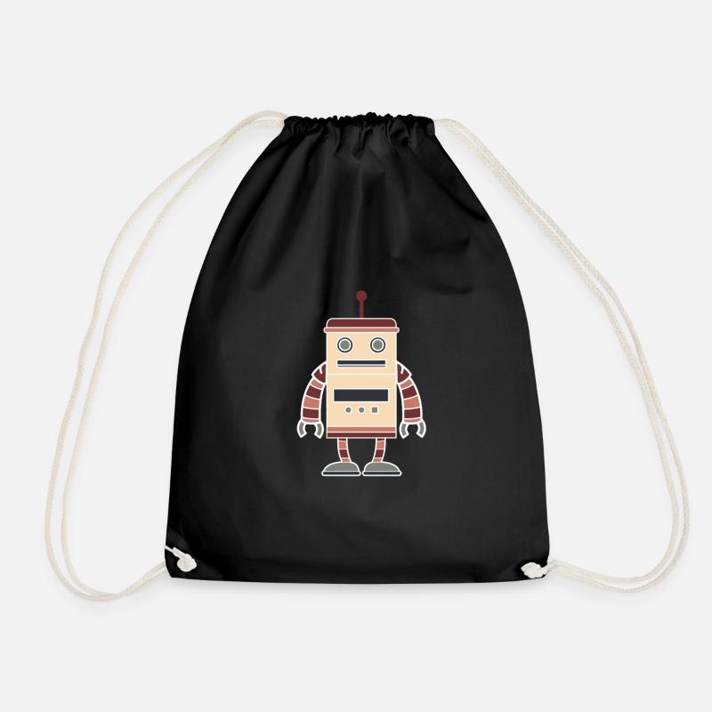 Robot coloré - Sac de sport léger - noir