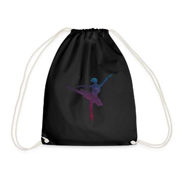 Ballet Dancing Girlfriend Ballerina Gift - Drawstring Bag - black - Front