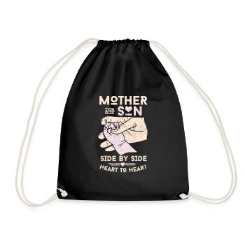 Cadeau de mère fils - Sac de sport léger - noir - Devant