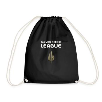 All you need is league - Merch of Legends - Turnbeutel - Schwarz - Vorne