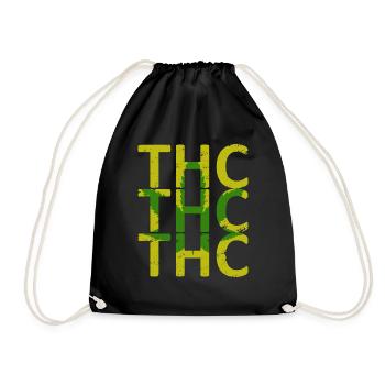 Weed THC - Drawstring Bag - black - Front