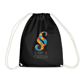 Law and Order Law Student Study Paragraph - Drawstring Bag - black - Front