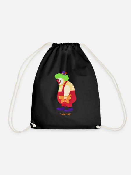 Karneval Fasching Clown Helau Alaaf Geschenk - Turnbeutel - Schwarz