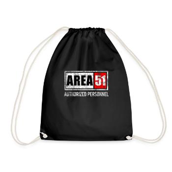 Area 51 - Drawstring Bag - black - Front
