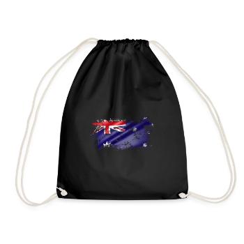 Australia Australia travel flag flag gift - Drawstring Bag - black - Front