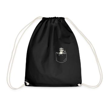 Cadeau drôle de chemise de poche de raton laveur - Sac de sport léger - noir - Devant