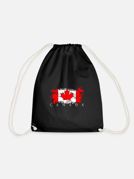 Canada Kanada Vancouver Ottawa Flagge Fahne Flag - Turnbeutel - Schwarz