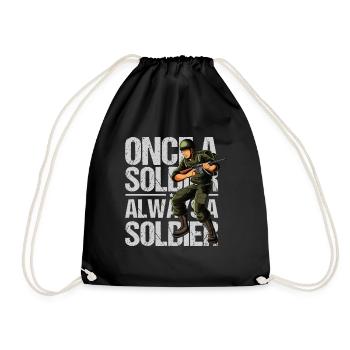 American Soldier Idée cadeau - Sac de sport léger - noir - Devant