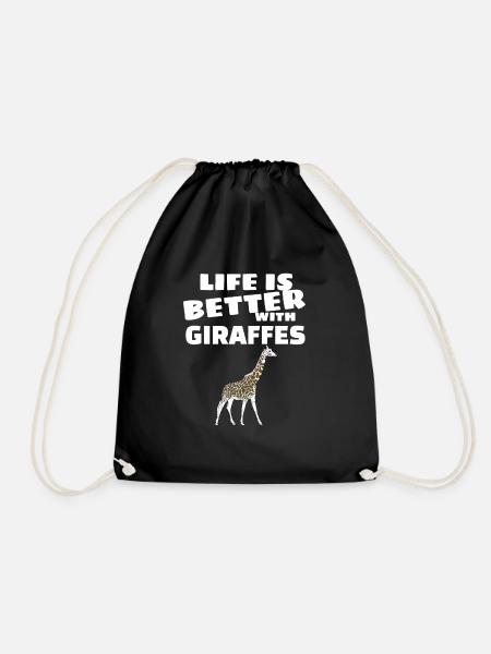 Giraffe - Turnbeutel - Schwarz