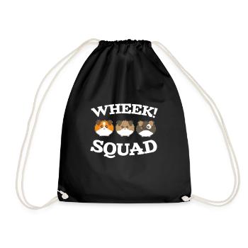 Guinea pig pet animal saying Funny cute - Drawstring Bag - black - Front