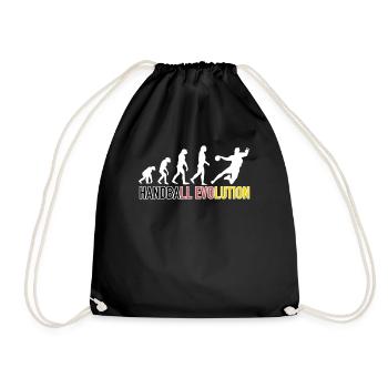 Evolution du handball | Joueur de handball - Sac de sport léger - noir - Devant