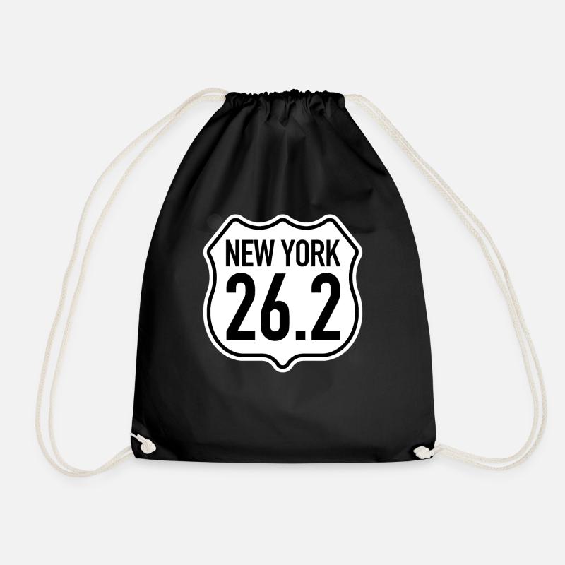 New York 26.2 Miles | Marathon Marathonläufer - Turnbeutel - Schwarz