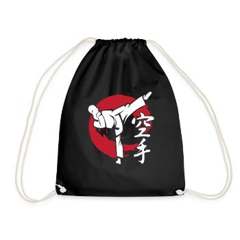 symbole de karaté coup de pied cadeau de sport - Sac de sport léger - noir - Devant