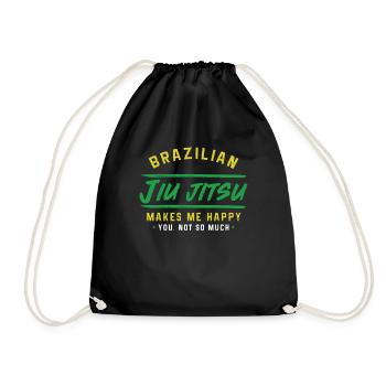 brasilianisches Jiu Jitsu Geschenk - Turnbeutel - Schwarz - Vorne