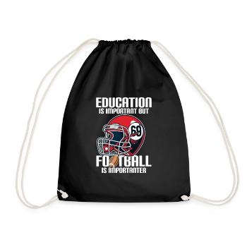 Football League Helmet Geschenkidee - Turnbeutel - Schwarz - Vorne