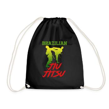 brasilianisches Jiu Jitsu Geschenk - Turnbeutel - Schwarz - Vorne