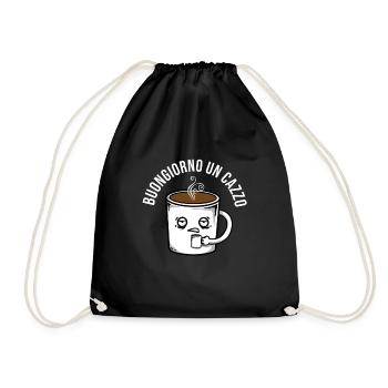 Guten Morgen ein Hahn Liebhaber der Coffee Gift Cup - Turnbeutel - Schwarz - Vorne
