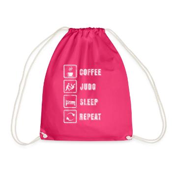 Judo fighters routine - Drawstring Bag - fuchsia - Front