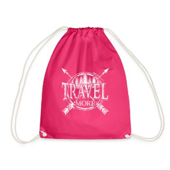 more travel - Drawstring Bag - fuchsia - Front