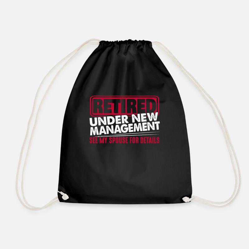 Retired Retired Retired pensioner pension - Drawstring Bag - black